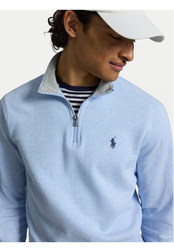 Polo Ralph Lauren Bluza 710812963048 Niebieski jasny Regular Fit. Typ kołnierza: polo. Kolor: niebieski. Materiał: wiskoza