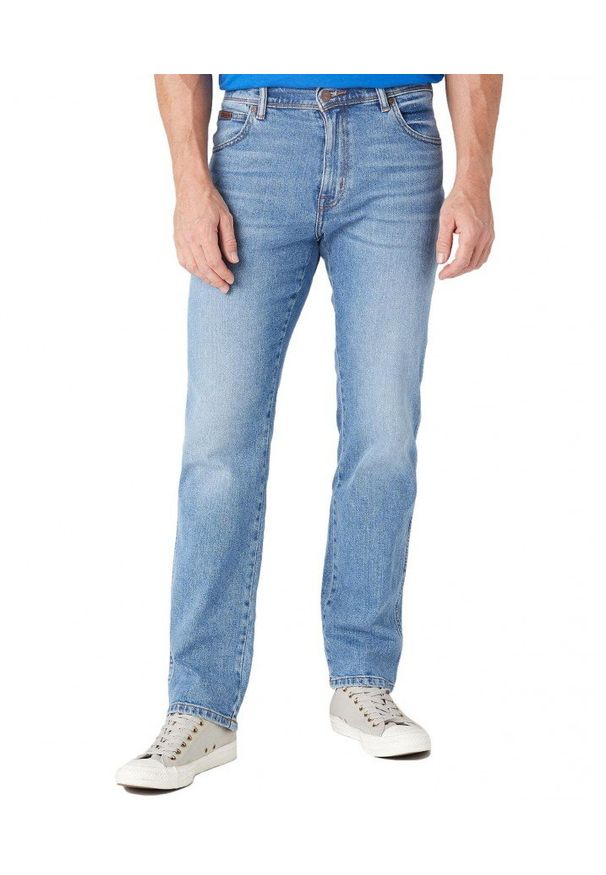 Wrangler - WRANGLER TEXAS MĘSKIE SPODNIE JEANSOWE GLASTON BLUE W121HN13S