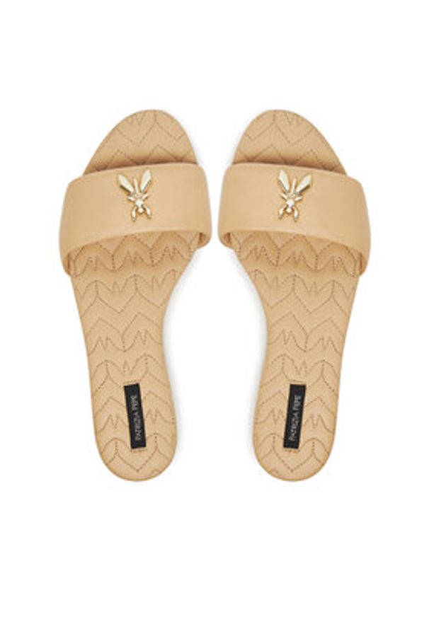 Patrizia Pepe Klapki 8X0078/L048-B824 Beżowy. Kolor: beżowy. Materiał: skóra