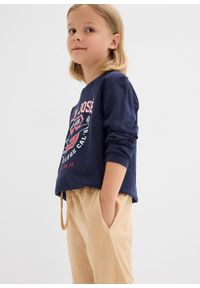 bonprix - Spodnie dresowe z czystej bawełny organicznej (2 pary). Kolor: niebieski. Materiał: dresówka, bawełna