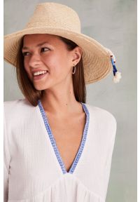 Women Secret - women'secret kapelusz Mykonos kolor beżowy. Kolor: beżowy #4
