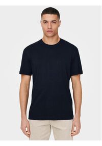 Only & Sons T-Shirt 22025208 Granatowy Regular Fit. Kolor: niebieski. Materiał: bawełna #6