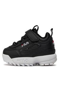 Fila Sneakersy Disruptor E Infants 1011298.25Y Czarny. Kolor: czarny. Materiał: skóra