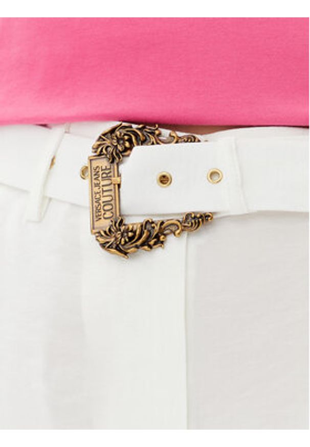 Versace Jeans Couture Spodnie materiałowe 78HAA109 Biały Wide Leg. Kolor: biały. Materiał: materiał