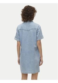 Vero Moda Sukienka jeansowa Jennie 10309665 Niebieski Regular Fit. Kolor: niebieski. Materiał: bawełna #7