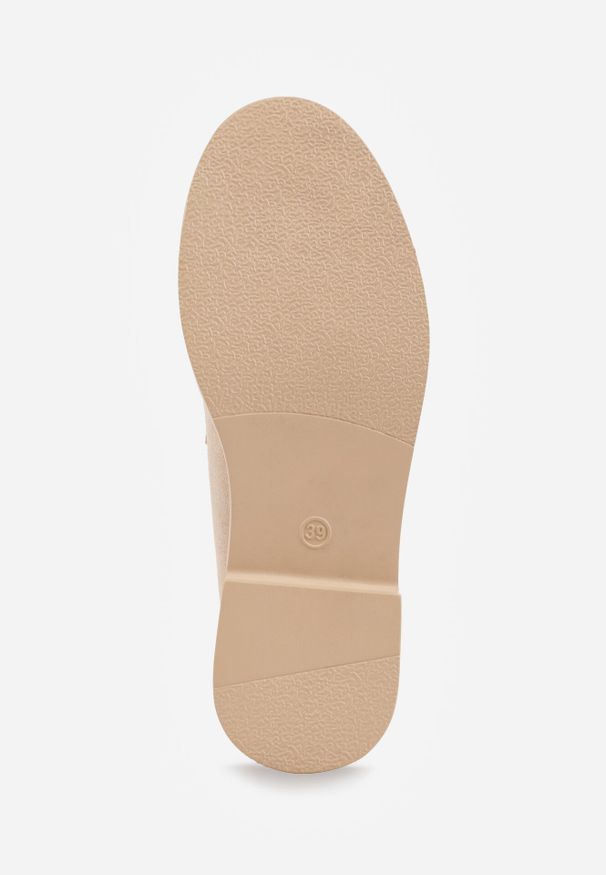 Born2be - Ciemnobeżowe Mokasyny z Ozdobnym Paskiem Felzivia. Okazja: do pracy, na co dzień, na spotkanie biznesowe. Zapięcie: pasek. Kolor: beżowy. Materiał: jeans. Styl: elegancki, biznesowy, casual