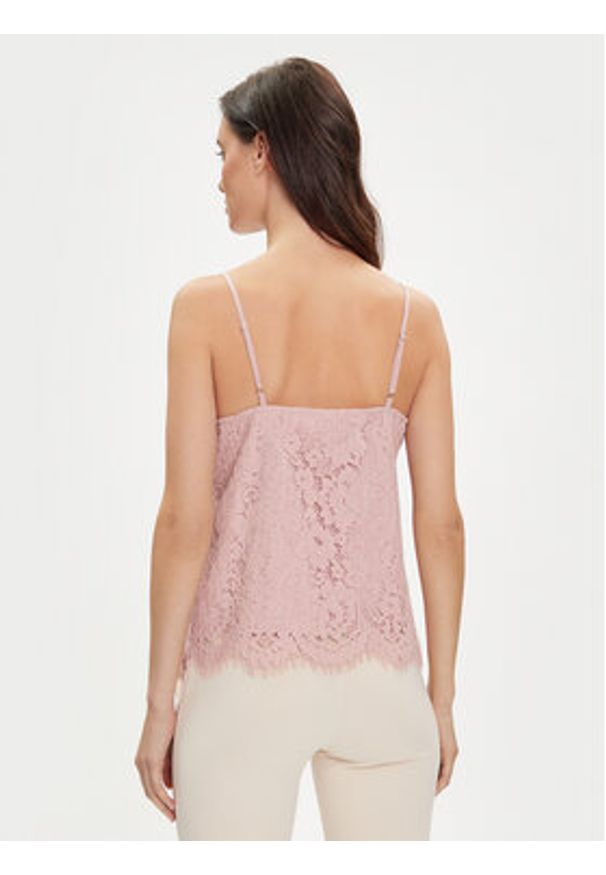 YAS Top Perla 26032812 Różowy Regular Fit. Kolor: różowy. Materiał: syntetyk