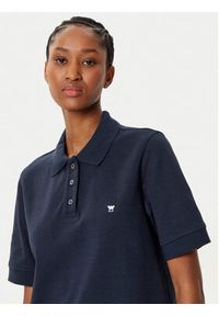 Weekend Max Mara Polo Scena 2515951011 Granatowy Regular Fit. Typ kołnierza: polo. Kolor: niebieski. Materiał: wiskoza, bawełna #4