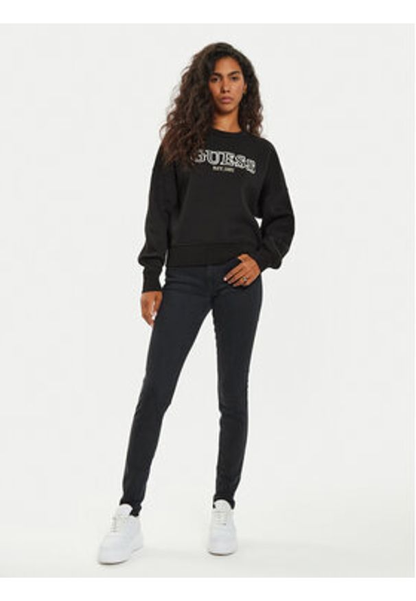 Guess Bluza V4BQ03 KCHX0 Czarny Regular Fit. Kolor: czarny. Materiał: bawełna, syntetyk