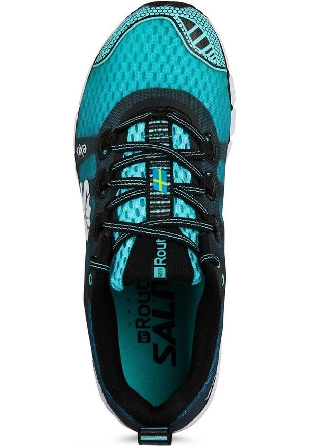 SALMING - Buty do chodzenia damskie Salming Enroute 2. Zapięcie: sznurówki. Kolor: niebieski. Materiał: materiał, syntetyk. Szerokość cholewki: normalna. Sport: turystyka piesza