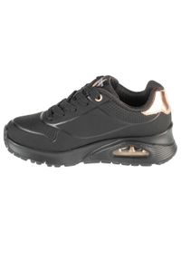 skechers - Buty do chodzenia dla dzieci Skechers Uno Gen1 Shimmer. Kolor: czarny. Materiał: syntetyk, materiał. Szerokość cholewki: normalna. Sport: turystyka piesza
