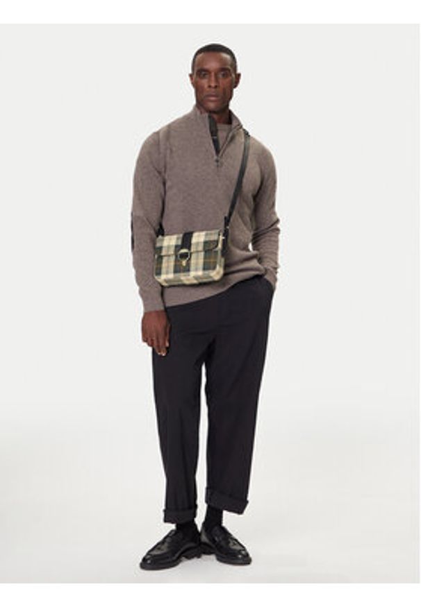 Barbour Sweter Holden MKN0837OL76 Zielony Regular Fit. Kolor: zielony. Materiał: wełna