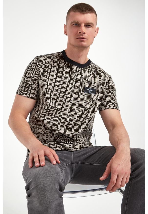 Balmain - T-shirt męski logowany BALMAIN