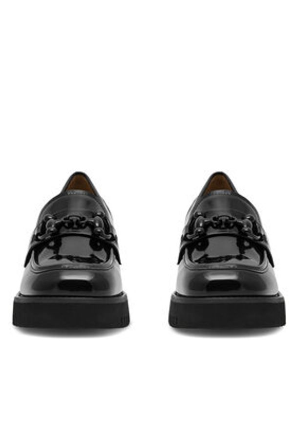 Badura Loafersy WFA2487-1Z Czarny. Kolor: czarny. Materiał: lakier, skóra