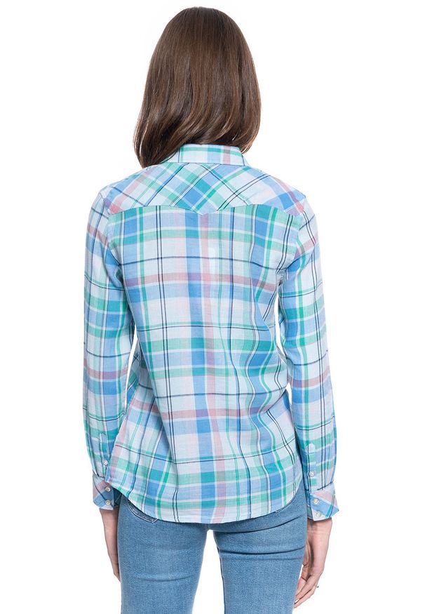 Wrangler - DAMSKA KOSZULA WRANGLER WESTERN CHECK SHIRT CASHMERE BLUE W5N1OBX2B 112130258