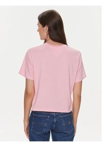 Tommy Jeans T-Shirt Graphic DW0DW17365 Różowy Boxy Fit. Kolor: różowy. Materiał: bawełna