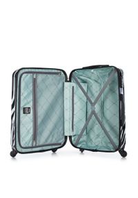 Wittchen - Średnia walizka z ABS-u z nadrukiem biało-czarna. Kolor: biały, wielokolorowy, czarny. Materiał: guma. Wzór: nadruk. Styl: wakacyjny #4
