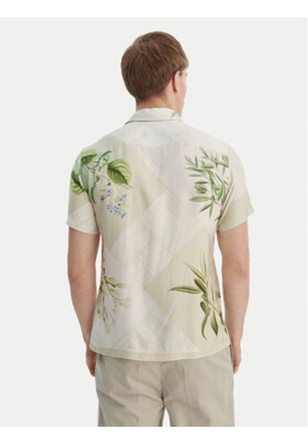 Guess Koszula M6GH81 W2063 Zielony Regular Fit. Kolor: zielony. Materiał: wiskoza