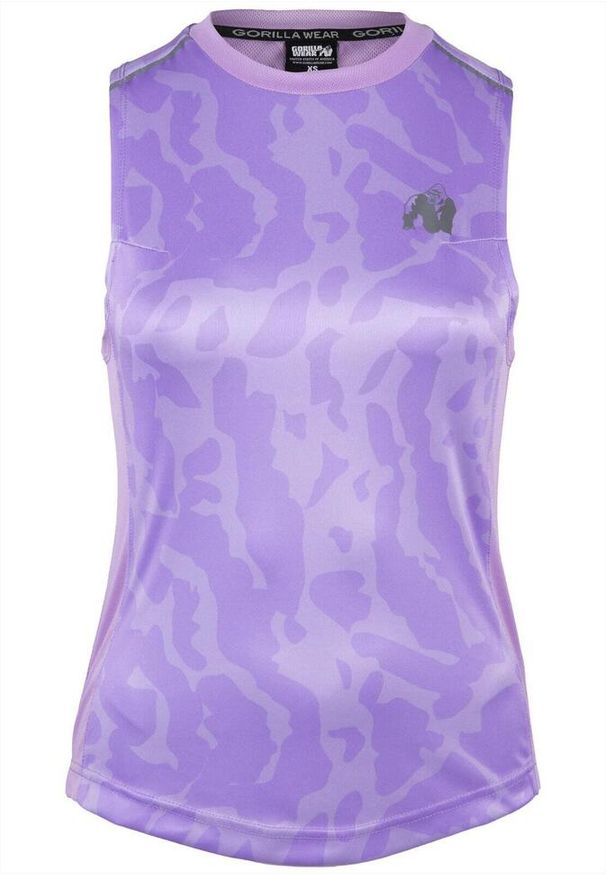 GORILLA WEAR - Raleigh Top bez rękawów ilac. Kolor: fioletowy. Długość rękawa: bez rękawów. Sport: fitness