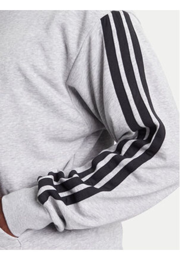 Adidas - adidas Bluza Essentials 3-Stripes JD1871 Szary Regular Fit. Kolor: szary. Materiał: bawełna