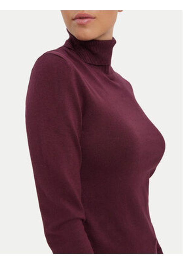 Vero Moda Golf Glory 10231630 Fioletowy Regular Fit. Typ kołnierza: golf. Kolor: fioletowy. Materiał: wiskoza