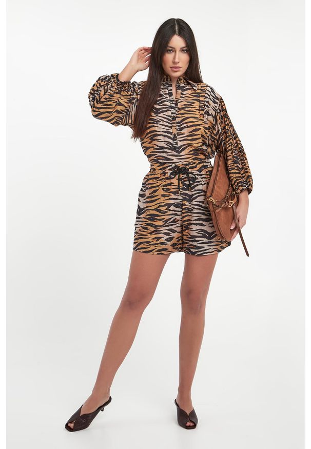 Pinko - Koszula damska ze zwierzęcym wzorem Darcey PINKO. Wzór: motyw zwierzęcy