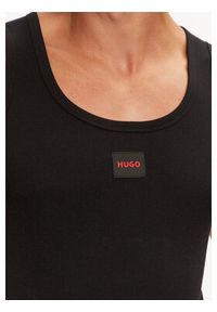 Hugo Tank top Edge 50515657 Czarny Regular Fit. Kolor: czarny. Materiał: bawełna