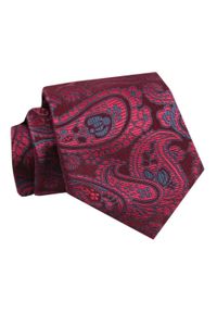 Alties - Krawat - ALTIES - Ciemnoczerwony, Wzór Paisely. Kolor: czerwony. Materiał: tkanina. Styl: elegancki, wizytowy