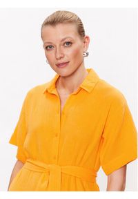 Vero Moda Sukienka koszulowa Natali 10283129 Żółty Regular Fit. Kolor: żółty. Materiał: bawełna. Typ sukienki: koszulowe #2