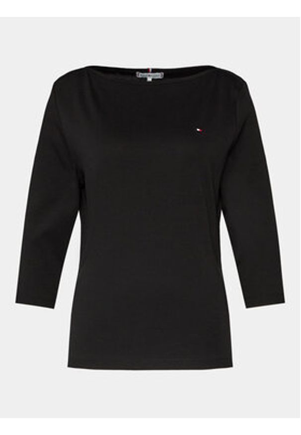 TOMMY HILFIGER - Tommy Hilfiger Bluzka New Cody WW0WW40589 Czarny Slim Fit. Kolor: czarny. Materiał: bawełna