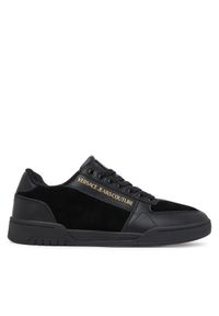 Versace Jeans Couture Sneakersy 79YA3SD4 ZPB39 Czarny. Kolor: czarny. Materiał: zamsz, skóra