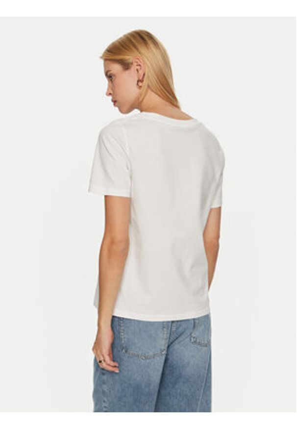 TOMMY HILFIGER - Tommy Hilfiger T-Shirt WW0WW44177 Biały Regular Fit. Kolor: biały. Materiał: bawełna