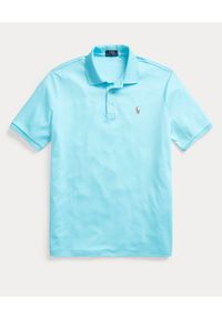 Ralph Lauren - RALPH LAUREN - Niebieska koszulka polo Custom Slim Fit. Okazja: na co dzień. Typ kołnierza: polo. Kolor: niebieski. Materiał: bawełna. Wzór: haft, kolorowy. Styl: casual #2