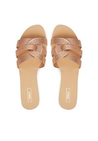 ONLY Shoes Klapki 15340950 Różowe złoto. Kolor: złoty, różowy, wielokolorowy. Materiał: materiał
