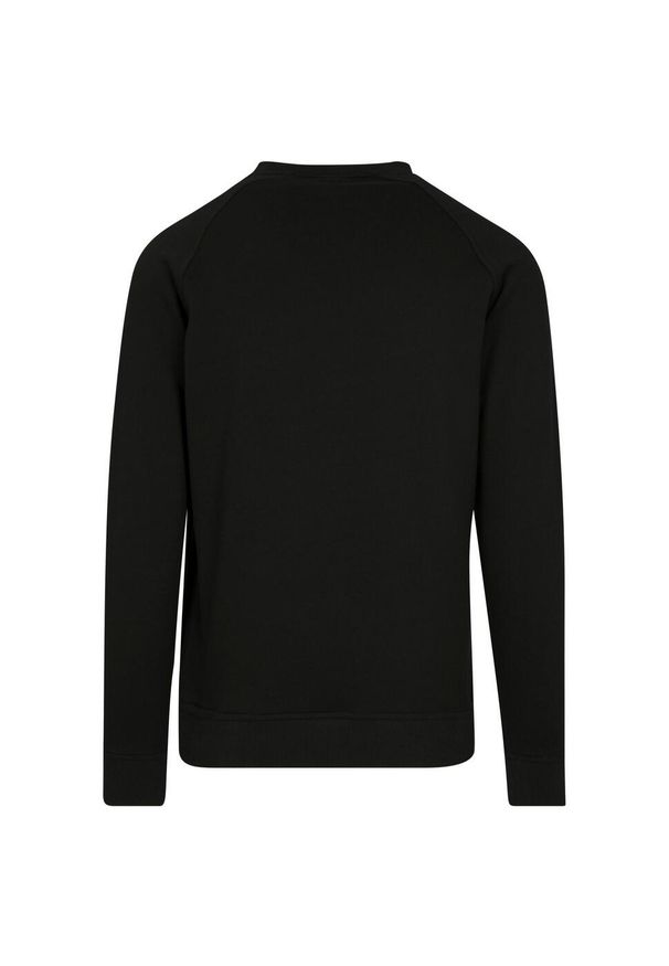 BUILD YOUR BRAND - Bluza Unisex Dla Dorosłych Dekolt W Szpic Raglanowa. Kolor: czarny. Długość rękawa: raglanowy rękaw