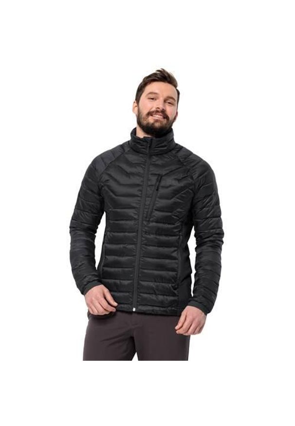 Kurtka uniwersalna męska Jack Wolfskin Routeburn Pro. Kolor: czarny, wielokolorowy. Materiał: puch