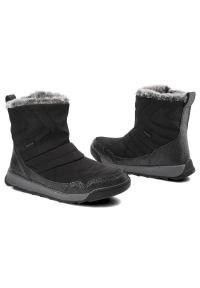 Czarne Śniegowce Cross Jeans Ocieplane Buty Damskie. Okazja: na uczelnię. Kolor: czarny. Materiał: syntetyk, futro, skóra ekologiczna, materiał. Szerokość cholewki: normalna. Wzór: aplikacja #4