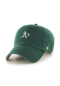 47 Brand - 47brand czapka Los Angeles Dodgers kolor zielony z aplikacją. Kolor: zielony. Wzór: aplikacja
