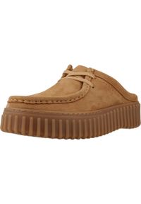 Clarks - Buty CLARKS TORCHILL MULE Brązowy. Kolor: brązowy. Materiał: tkanina, skóra. Styl: sportowy #1