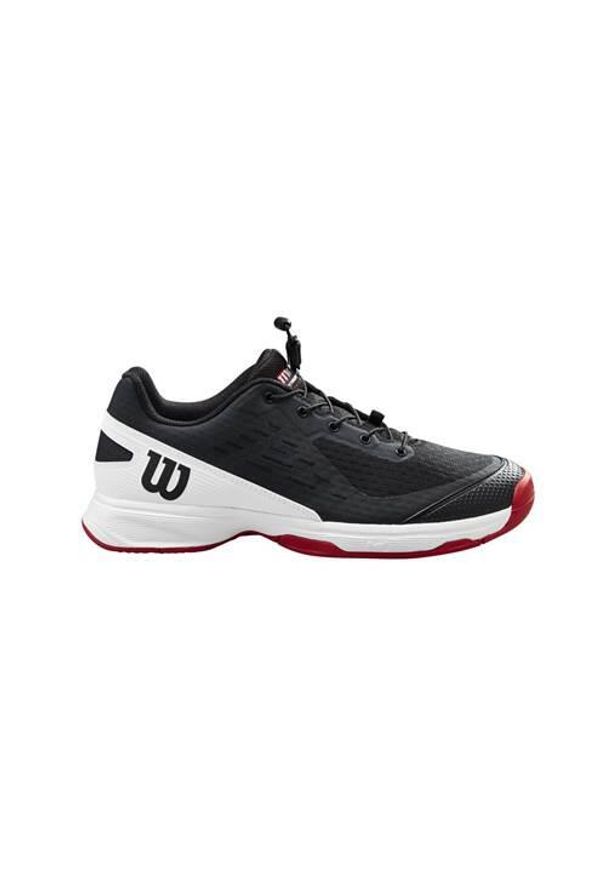 Buty do tenisa dla dzieci Wilson Rush Pro 4.0 Ql. Kolor: wielokolorowy. Materiał: materiał, tkanina, syntetyk. Szerokość cholewki: normalna. Sport: tenis