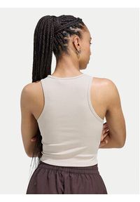 Adidas - adidas Top Essentials KD3822 Beżowy Slim Fit. Kolor: beżowy. Materiał: wiskoza #4