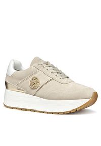 Geox Sneakersy D New Kency D55MZA 022BN CH62L Beżowy. Kolor: beżowy. Materiał: zamsz, skóra #4
