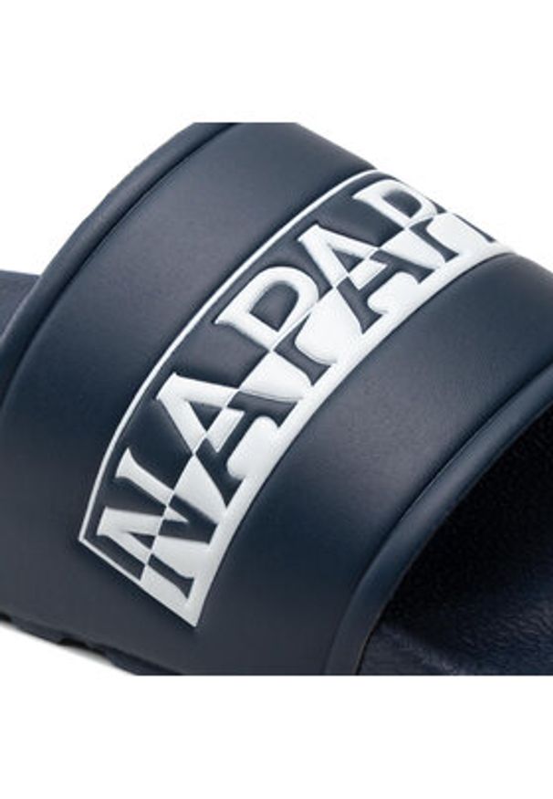 Napapijri Klapki Stream NP0A4GTW Granatowy. Kolor: niebieski. Materiał: skóra