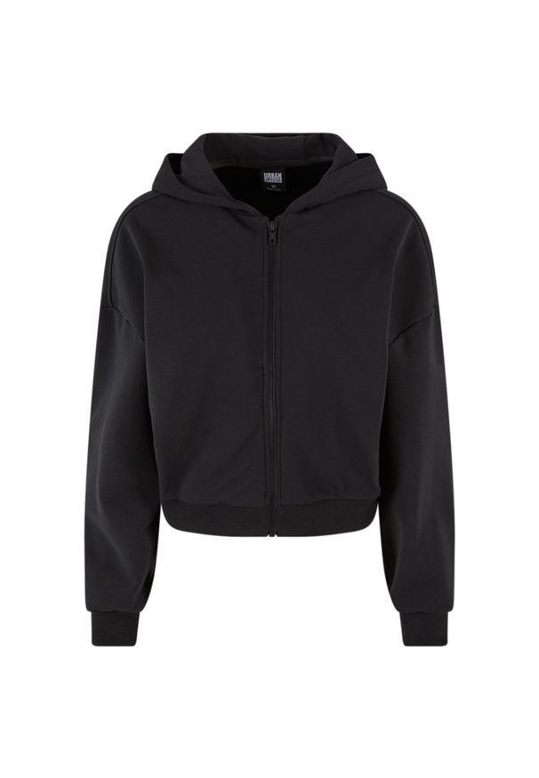 Damska rozpinana bluza z kapturem Urban Classics Cozy. Typ kołnierza: kaptur. Kolor: czarny. Materiał: bawełna, elastan