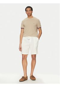 TOMMY HILFIGER - Tommy Hilfiger Szorty materiałowe Harlem MW0MW37804 Écru Regular Fit. Materiał: len #5