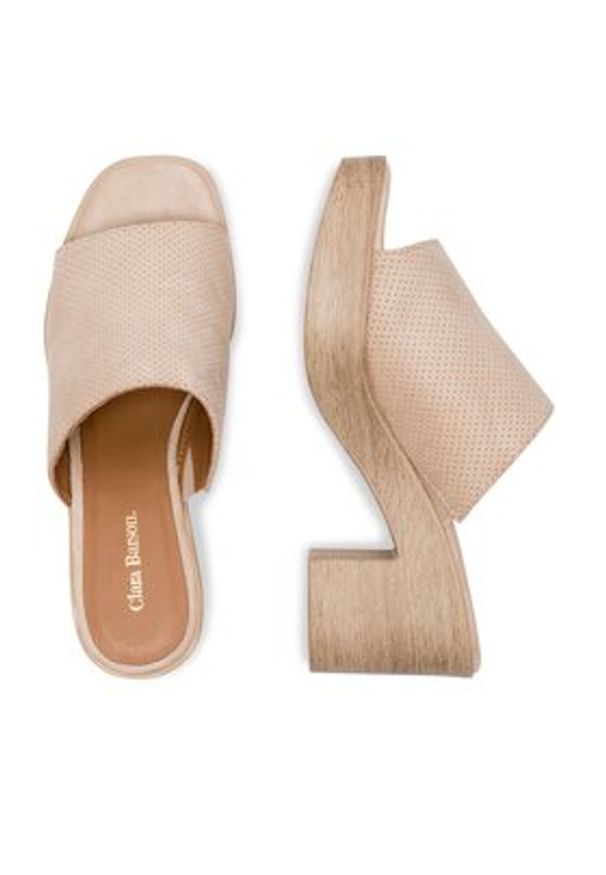 Clara Barson Klapki WS2P227-03 Beżowy. Kolor: beżowy. Materiał: materiał