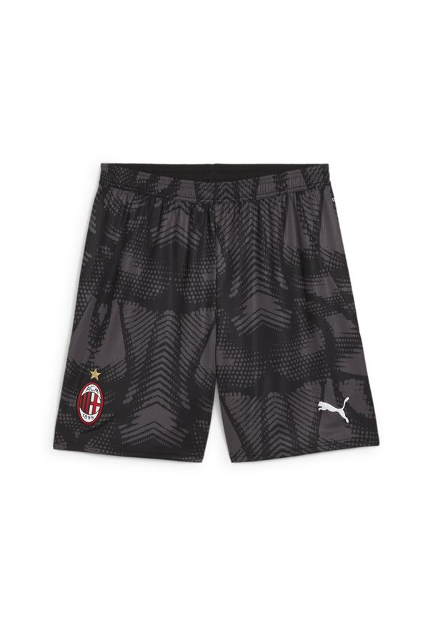 Puma - Męskie szorty bramkarskie AC Milan 24/25 PUMA Black Dark Coal Gray. Kolor: wielokolorowy, szary, czarny