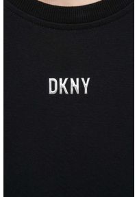 DKNY - Dkny t-shirt bawełniany DP1T8521 kolor czarny. Kolor: czarny. Materiał: bawełna. Wzór: aplikacja #4