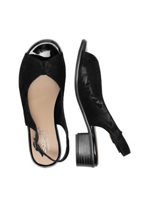 Go Soft Sandały WI23-LUCY-04 Czarny. Kolor: czarny. Materiał: zamsz, skóra