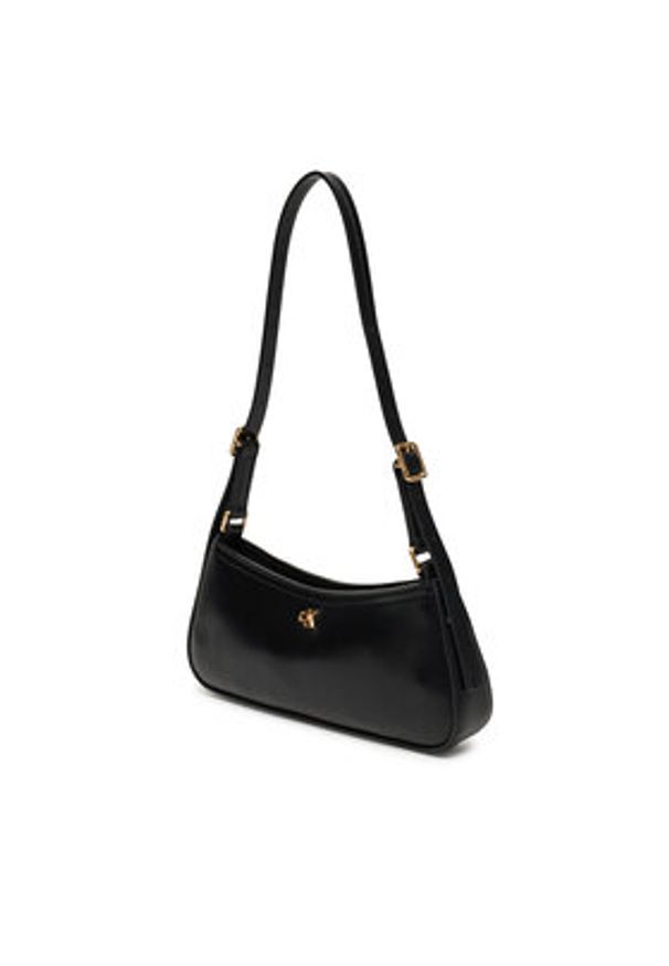 Calvin Klein Torebka Ck Small Shoulder Bag LV04F3170G Czarny. Kolor: czarny. Materiał: skórzane